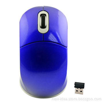 2.4GHz Wireless Mouse with Fashionable Shape and High-precision, Different Colors Available